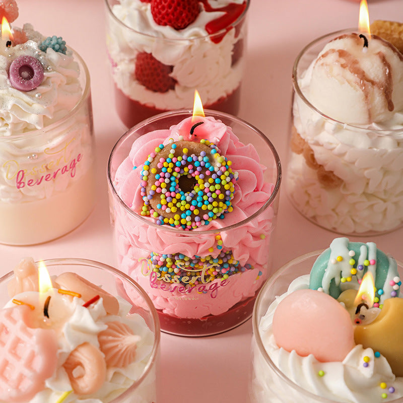 Cup Cake Candle, Holiday Ornament– Christmas Decoration Gift