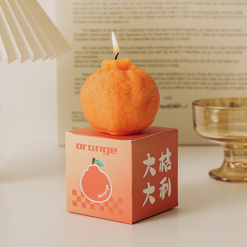 Orange Scented Candle, Holiday Ornament– Christmas Decoration Gift