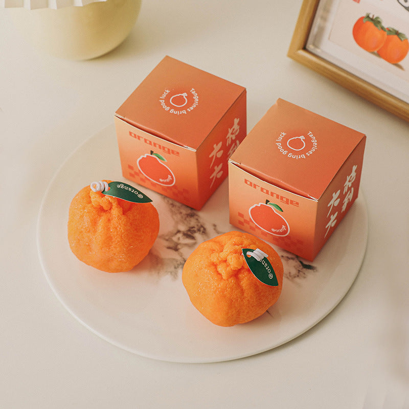 Orange Scented Candle, Holiday Ornament– Christmas Decoration Gift