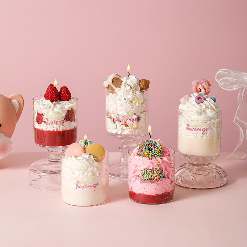 Cup Cake Candle, Holiday Ornament– Christmas Decoration Gift