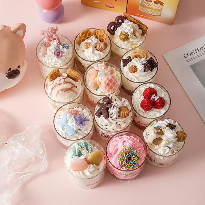 Cup Cake Candle, Holiday Ornament– Christmas Decoration Gift