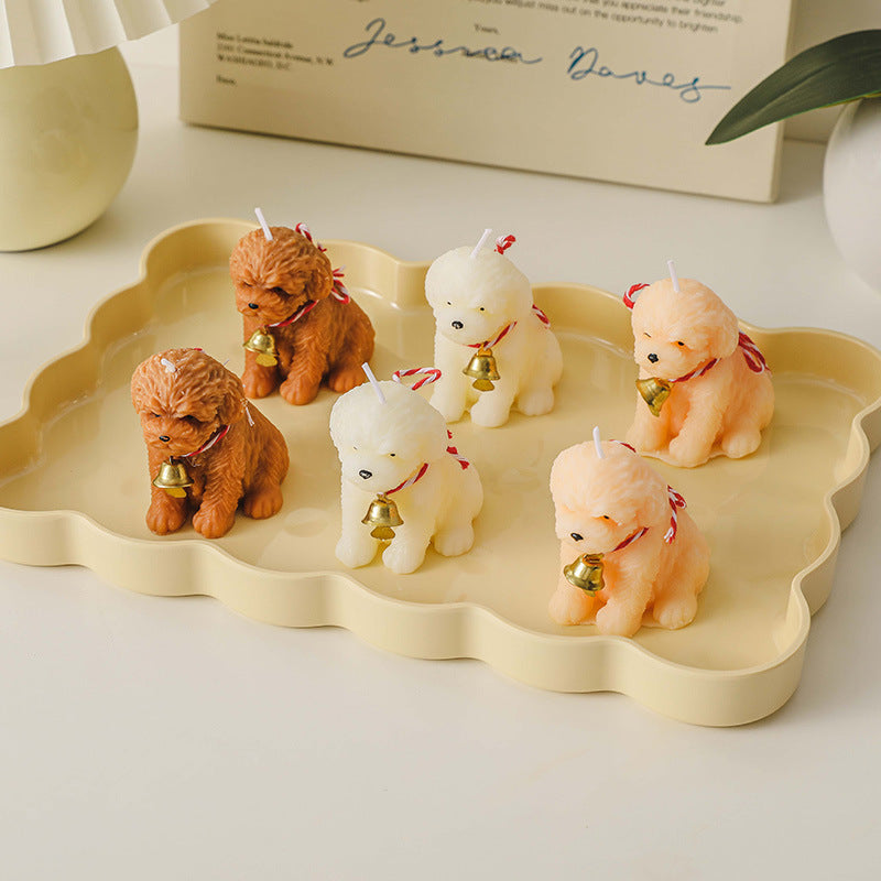 Teddy Dog Shape Scented Candle, Holiday Ornament– Christmas Decoration Gift