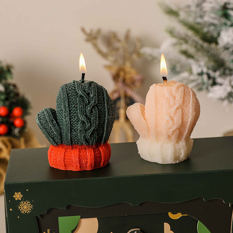 Christmas gloves Scented Candle, Holiday Ornament– Christmas Decoration Gift