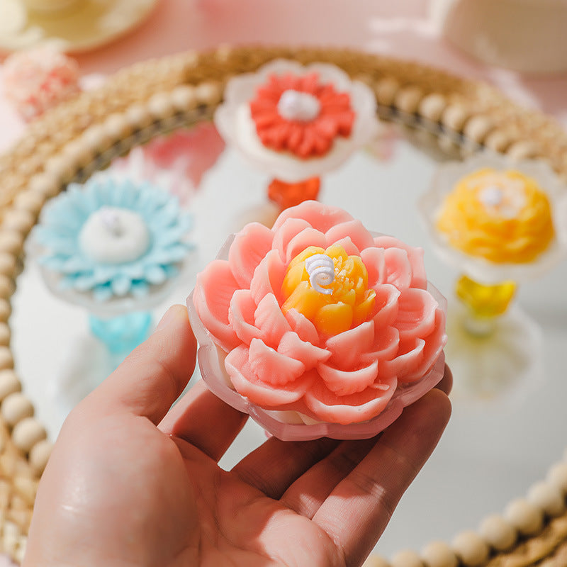 FLower shape Scented Candle, Holiday Ornament– Christmas Decoration Gift