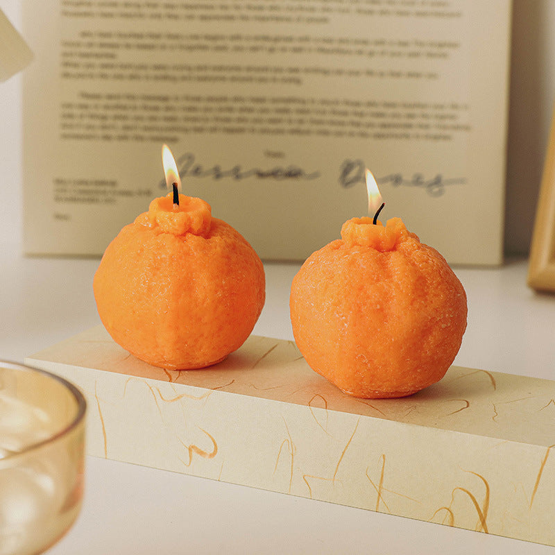 Orange Scented Candle, Holiday Ornament– Christmas Decoration Gift