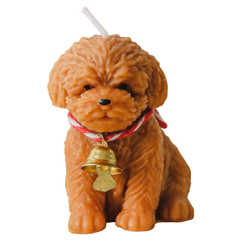 Teddy Dog Shape Scented Candle, Holiday Ornament– Christmas Decoration Gift