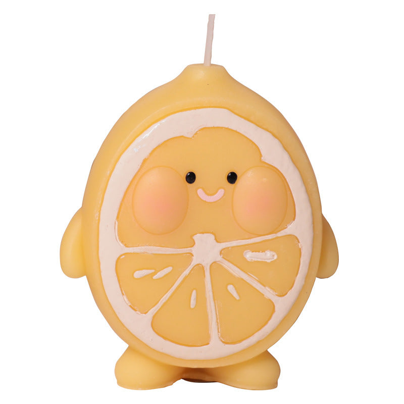 Cartoon Fruit and Vegetable Series Scented Candle, Holiday Ornament