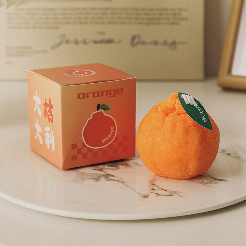 Orange Scented Candle, Holiday Ornament– Christmas Decoration Gift