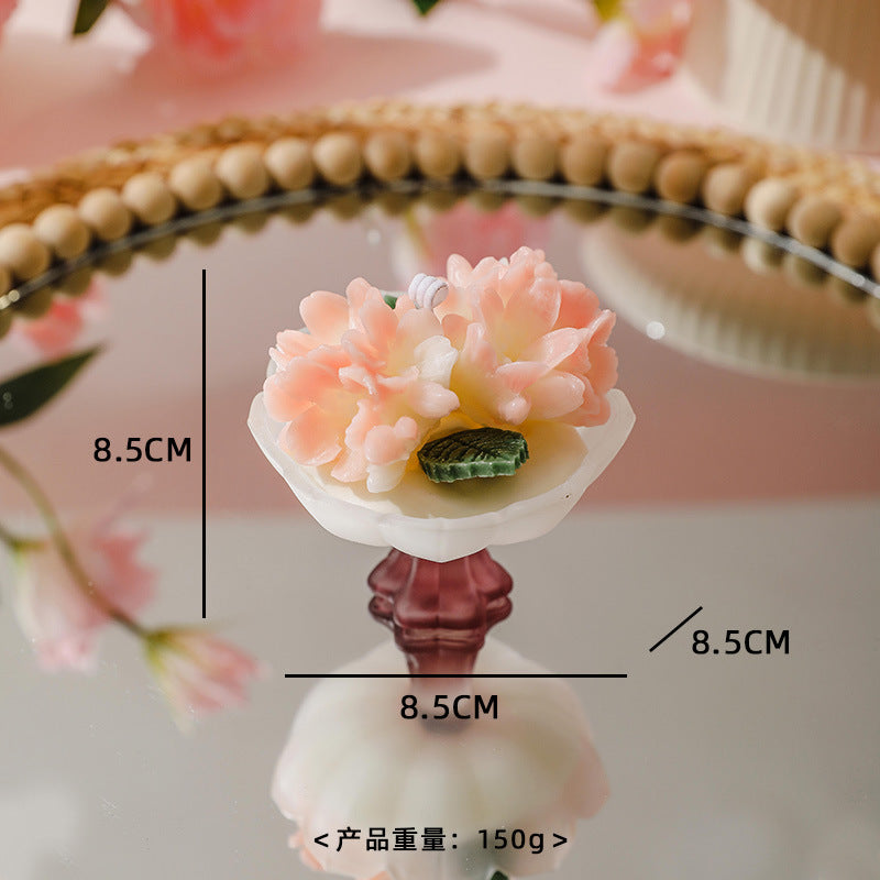 FLower shape Scented Candle, Holiday Ornament– Christmas Decoration Gift