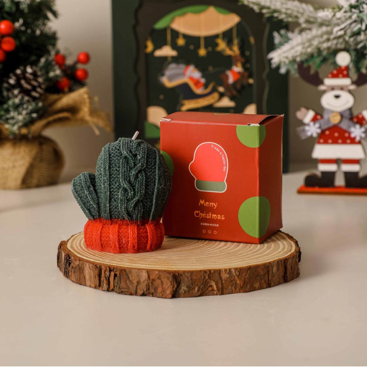 Christmas gloves Scented Candle, Holiday Ornament– Christmas Decoration Gift