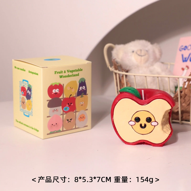 Cartoon Fruit and Vegetable Series Scented Candle, Holiday Ornament
