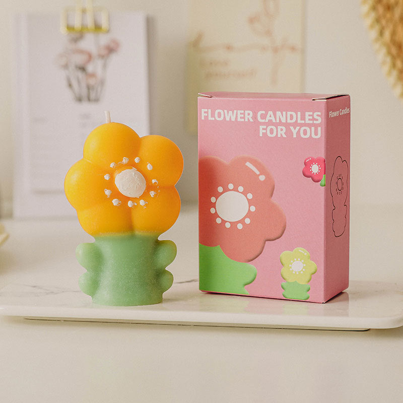 Flower Scented Candle, Holiday Ornament– Christmas Decoration Gift