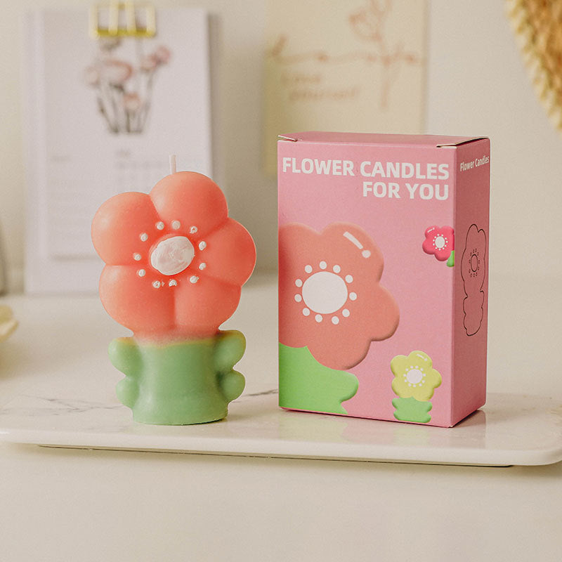 Flower Scented Candle, Holiday Ornament– Christmas Decoration Gift