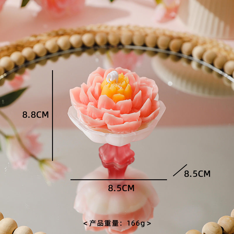 FLower shape Scented Candle, Holiday Ornament– Christmas Decoration Gift