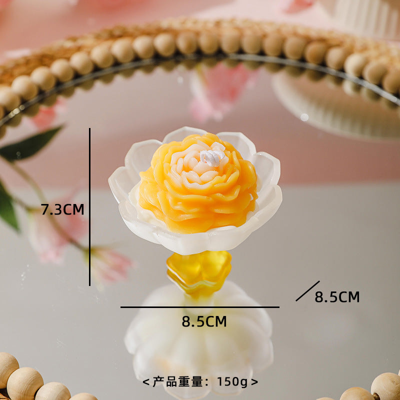 FLower shape Scented Candle, Holiday Ornament– Christmas Decoration Gift