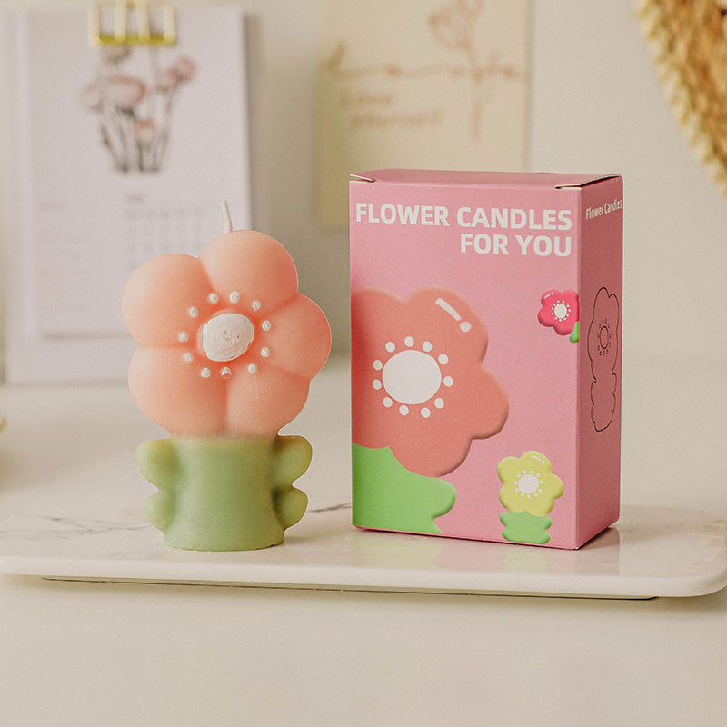 Flower Scented Candle, Holiday Ornament– Christmas Decoration Gift