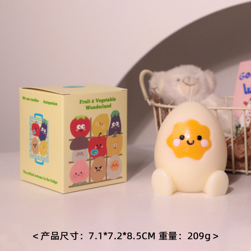 Cartoon Fruit and Vegetable Series Scented Candle, Holiday Ornament