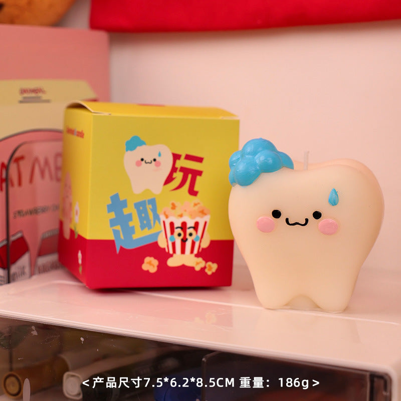 Cartoon Fruit and Vegetable Series Scented Candle, Holiday Ornament